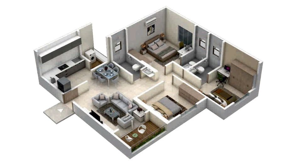 Yashodhan-Premier-Floor-Plam-3 BHK-Type-2